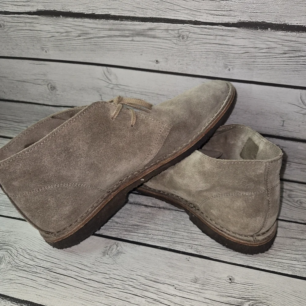 Rhodes Made in Italy Suede Chukka Boots Desert Style Crepe Sole Size 10